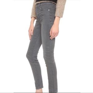 Madewell high riser skinny jeans denim gray grey